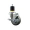 Service Caster 3.5'' Gray Poly Swivel 1-7/8'' Expanding Stem Caster with Brake SCC-EX20S3514-PPUB-TLB-178 - alternate 1
